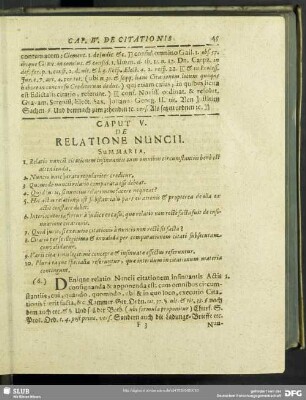 Caput V. De Relatione Nuncii