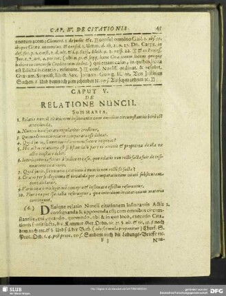 Caput V. De Relatione Nuncii