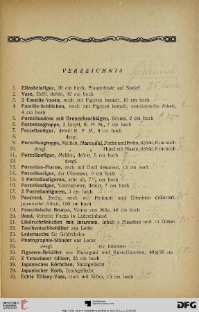 Verzeichnis (Nr. 1-440)