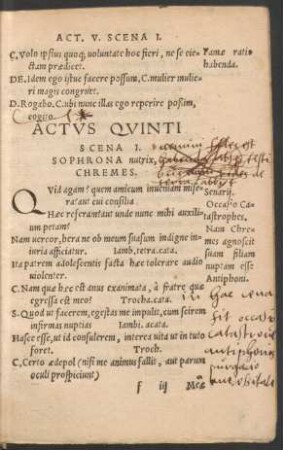 Actus Quinti ...