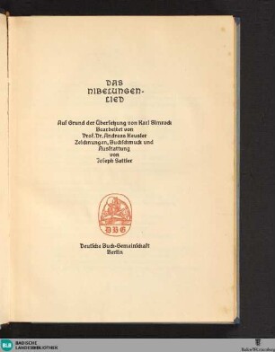 Das Nibelungenlied