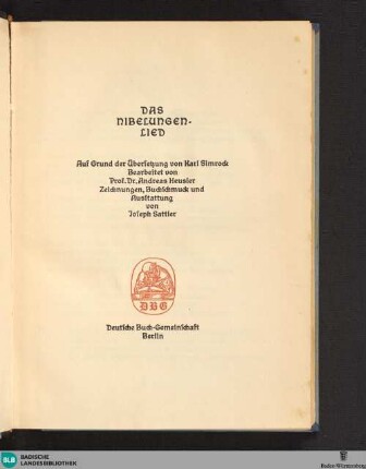 Das Nibelungenlied