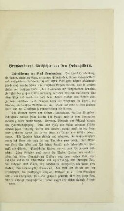 Brandenburgs Geschichte vor den Hohenzollern