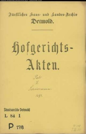 Puls, Simon in Wöbbel gegen Dietrich Schwiermann, Amtschreiber - Schuldforderung