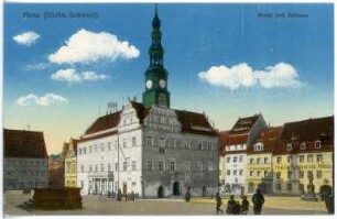 Pirna. Markt u. Rathaus