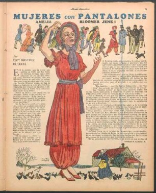 Mujeres con pantalones : Amelia Bloomer Jenks
