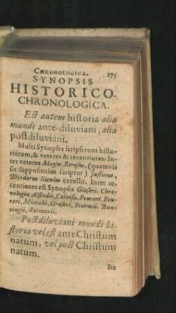 Synopsis Historico-Chronologica.