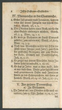IV. MIttwochs in der Charwoche