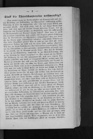 Sind die Thierschutzvereine nothwendig?