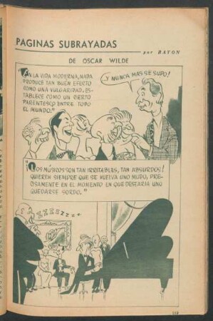 Páginas subrayadas de Oscar Wilde - [Historieta con viñetas]