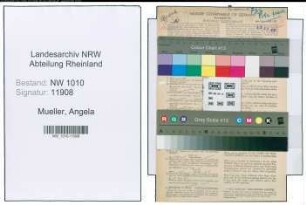 Entnazifizierung Angela Mueller , geb. 10.07.1912 ()