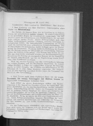 Sitzung am 29. April 1902.