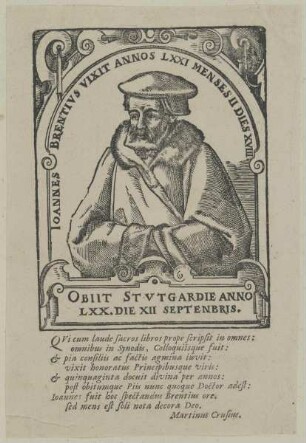 Bildnis des Ioannes Brentivs