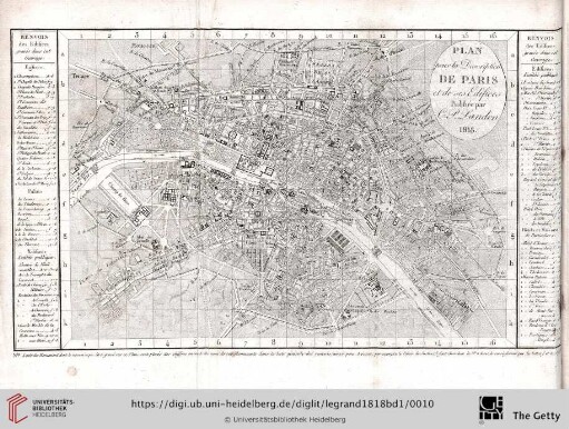 Plan pour la Description de Paris et de ses Édifices