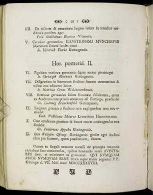 Hor. pomerid. II.