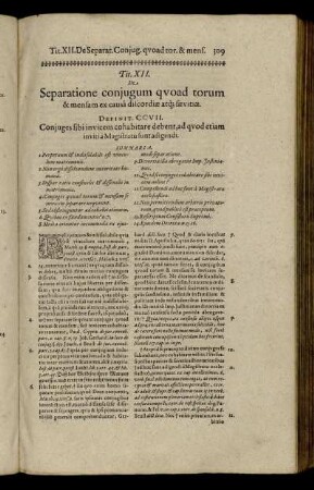 Tit. XII. De Separatione conjugum quoad torum & mensam ex causa discordiæ atque sævitiæ.