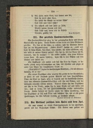 212. Der Wettlauf zwischen dem Hasen und dem Igel.