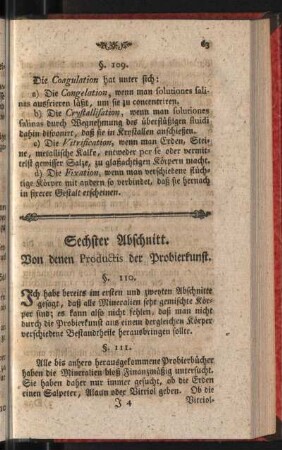 Sechster Abschnitt. Von denen Productis der Probierkunst
