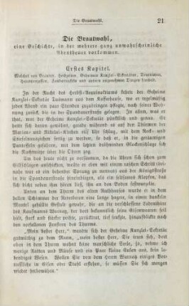 Die Brautwahl, eine Geschichte, in der mehrere ganz unwahrscheinliche Abentheuer vorkommen