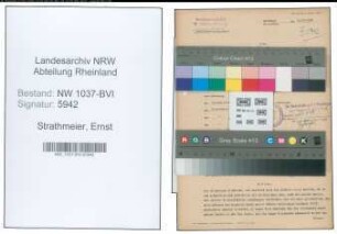 Entnazifizierung Ernst Strathmeier , geb. 09.01.1887 (Gastwirt)