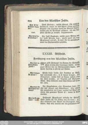LXXIII. Abschnitt. Fortsetzung von den Asiatischen Inseln.