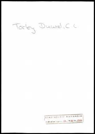 Torley Duwel, C[& ] L[& ], z. Zt. Berlin an Wichert