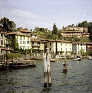 Bellagio: Häuser am Kai, von der Anlegerbrücke