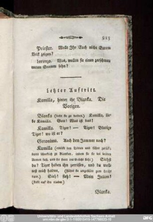 Letzer Auftritt.