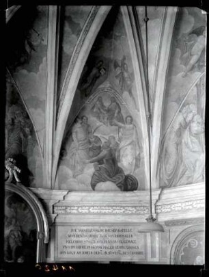 katholische Pfarrkirche; Ecksche Kapelle innen, Wandgemälde