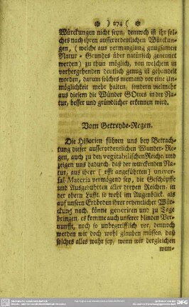 Vom Getreyde-Regen