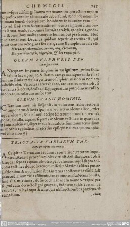 TRACTATVS VARIARVM ARtari praeparationum.
