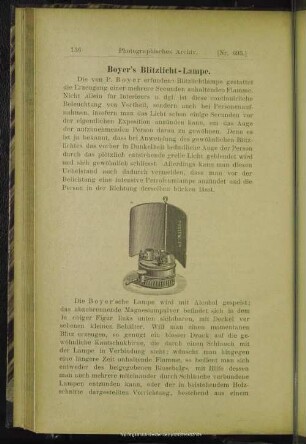 Boyer's Blitzlicht-Lampe
