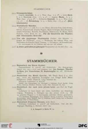 Stammbücher (Nr. 3347-3376)