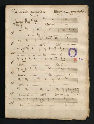 60-75, Tenore di Concerto