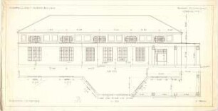 Pfann, Paul; München - Theresienhöhe; Ausstellung München 1908 - Basar - Flügel, Ostseite (Grundriss, Aufriss)