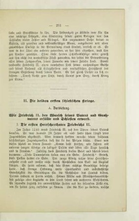 II. Die beiden ersten schlesischen Kriege