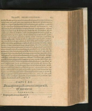 Caput XII. De exceptione pacti conventi temporalis, & moratoria.