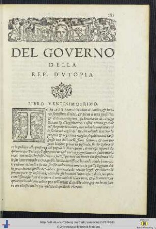 XXI. Del Governo Della Republica D’Utopia.