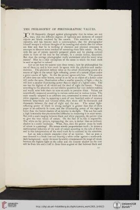 The Philosophy of Photographic Values