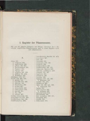2. Register der Pflanzennamen