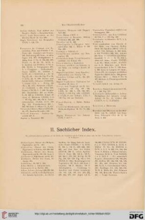 II. Sachlicher Index