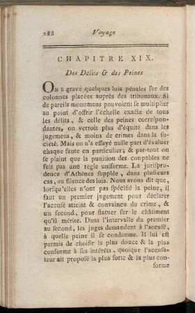 Chapitre XIX. Des Délits & des Peines