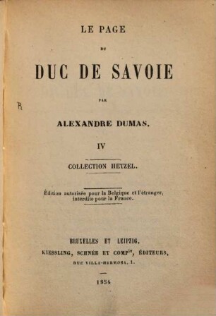 Le page du duc de Savoie, 4