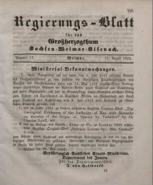 Nr. 17 : 11. August 1863
