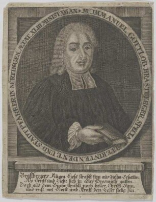 Bildnis des Jmmanuel Gottlob Brastberger