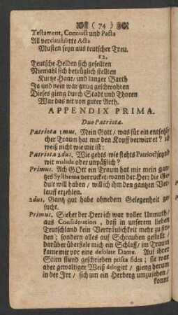 Appendix Prima