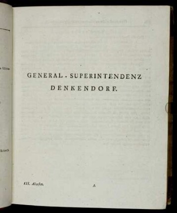 General - Superintendenz Denkendorf.