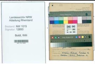 Entnazifizierung Willi Boldt , geb. 03.11.1921 (Kaufmaennischer Angestellter)