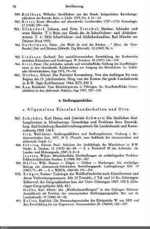 a. Allgemeines. Einzelne Landschaften und Orte
