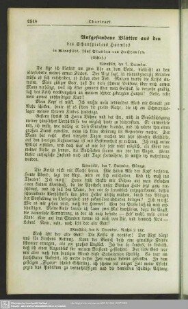 Aufgefundene Blätter aus den Tagebüchern zweier Bühnenkünstler